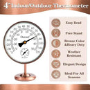 4-inch Outdoor Thermometer Hygrometer, Indoor Humidity Meter, Temperature Monitor Gauge for Home, Room, Office, Patio, House, Greenhouse, Antique Copper,Tabletop Decor. by GreenHaven Gardens