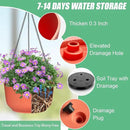 Hanging Planters for Indoor Plants, 3 Pack Plant Hanger Outdoor with Drainage Holes, Self Watering Hanging Basket Flower Pot for Garden Home Decor, 9/10/11 Inch, Orange by GreenHaven Gardens