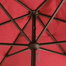 EliteShade USA 10-Year-Non-Fading 6.5x10Ft Rectangular Market Umbrella Patio Umbrella Outdoor Table Umbrella with Ventilation, Logo Red by GreenHaven Gardens