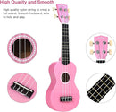 POMAIKAI Soprano Ukulele for Beginners, 21 Inch Ukulele Wood Toddler Guitar Small Hawaiian Ukalalee Starter (Pink) by TinyTreasures Baby Boutique