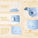 BEBOAN Portable Bottle Warmer for Travel On The Go, Portable Milk Warmer 5-Temp Setting with Lock 12oz Large Capacity, Cordless for Heating Breast Milk Charging with 55w Charger to Get Fast Charging by TinyTreasures Baby Boutique