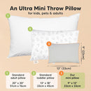 Mini Toddler Pillow with Pillowcase - 9x13 My Little Dreamy Travel Kids Pillow for Sleeping, Toddler Bed, Small, Tiny, Organic Cotton Pillowcase, Soft & Breathable, Kids 2-4 Years Old (French Gray) by TinyTreasures Baby Boutique