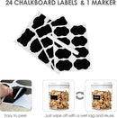 Vtopmart 6 PCS Airtight Food Storage Containers, BPA Free Plastic Snack Containers with Easy Lock Lids, for Kitchen Pantry Organization and Storage, Include 24 Labels, 0.8L by CozyNest Decor