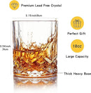 Whiskey Glasses Set of 4,Rock Glasses,11 oz Lead-Free Crystal Bourbon Glass,Old Fashioned Glass for Bourbon,Cognac,Irish Whisky,Personalised Whisky Glass Gift Set for Men,Dad,Brother by CozyNest Decor