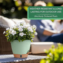 montresor 2 Pack 8 inch Plant Pots, PP Plastic Self Watering Plant Pot with Drainage and Tray for Indoor Outdoor Plants, Water Level Window & Reservoir Flower Pots Decorative Planter (Green) by CozyNest Decor