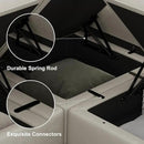 Belffin Modular Sectional Arm Chair Accent Chair with Storage Seat Single Club Chair for Apartment Velvet Grey by CozyNest Decor