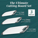 Cutting Boards for Kitchen - BPA-Free Chopping Board - Different Sizes & Non Slip Handles - Reversible, Large Cutting Board Set - Unique Gifts for Cooks Who Have Everything - 3-Pack Red by CozyNest Decor