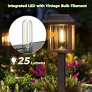 XMCOSY+ Solar Pathway Lights Outdoor Waterproof IP65 - Dual-Tone 25 LM LED Solar Garden Lights for Yard, Glass Outdoor Lighting for Garden Patio Yard Landscape Walkway Driveway Lawn Decor (Warm White) by CozyNest Decor