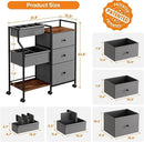 Baby Diaper Caddy Organizer and Storage - 3 Tier Rolling Cart with Dividers and Drawers, Easy To Assemble, Mobile Utility Cart with Wheels for Nursery, Bedroom, Changing Table & Crib by CozyNest Decor