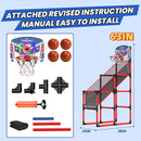 EagleStone 63IN Kids Arcade Basketball Hoop Indoor, LED Scoreboard Basketball Arcade Game Set for Outdoor with Cheer Sounds, Kids Basketball Toys for Boys Girls Age 3-5 5-7 4-8 by TinyTreasures Baby Boutique
