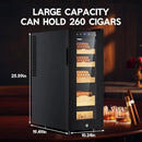 Electric Cigar Humidor Cabinet 35L, Tylza Electric Humidors for Cigars with Temp & Humidity Control, Digital Hygrometer, Lock, Refrigerator, Cigar Humidors with Cedar Wood Drawer Shelves, 260 Cigars by CozyNest Decor