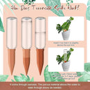 6 Sets Plant Watering Devices Include Terracotta Self Watering Spikes and 26 oz Plastic Bottles, Slow Release Vacation Insert Automatic Plant Waterer Device (Clear Green and Terracotta) by GreenHaven Gardens