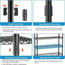 Over Washer and Dryer Shelves,Heavy Duty Laundry Room Storage Organization Clothes Drying Rack,5 Tier Adjustable Height Wire Shelving and Wire Basket with Hanger Rod&Hook,Space Saving Shelf by CozyNest Decor