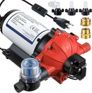 Dreyoo Water Diaphragm Pump, 115V AC, 5.5 GPM, 60 PSI Rated Pressure, 1/2" Threaded MNPT Self Priming Diaphragm Pressure Pump with Pressure Switch for Home, RV, Garden Agricultural Irrigation (Orange) by GreenHaven Gardens