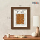 VCK 8x10 Frame Set of 3 - Brown, Wood Picture Frame with Exclusive Wood Grain, Wall Gallery Frame by CozyNest Decor