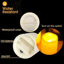 CANDLE CHOICE Waterproof Outdoor Battery Operated Flameless Candles with Timer Flickering Plastic Resin Electric LED Pillar Lights for Lantern Patio Garden Wedding Party Decorations 3x5 Inches 2 Pack by GreenHaven Gardens