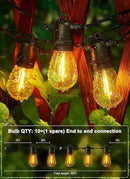 Brightown Outdoor String Lights 35FT with 10+1 Shatterproof Edison Bulbs, Waterproof Hanging Patio Lights Outside for Backyard Deck Garden Party Xmas Decor, 2700K by GreenHaven Gardens