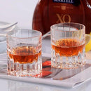 KAMMAK Crystal Whiskey Glasses Set of 2, 7.27oz Old Fashioned Glasses Stemless, Hand Blown White Cocktail Glasses, Engagement Gifts for Couples, Women, Men by CozyNest Decor