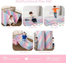 MeMoreCool Kids Floor Futon Mattress Large 6x4 FT, Thicken Foam Tatami Mattress for Children Play Area, Foldable Sleeping Pad Crawling Tatami Mat for Playroom, Rainbow Unicorn by TinyTreasures Baby Boutique