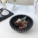 Black Decorative Bowl for Kitchen Counter - Modern Fruit Bowl with, Catch All Bowl for Keys, Entryway Table, and Home Decor by CozyNest Decor