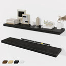 Black Floating Shelves Wall Shelf 40 Inch, 8 Inch Deep Floating Shelf for Wall, Farmhouse Black Wood Shelves Invisible Bracket for Living Room, Bedroom, Kitchen, 40 x 8 x 1.4 Inch, Set of 2 by CozyNest Decor