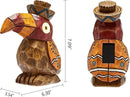 Solar Tiki Statue-WoodWoodpecker Bird-Garden Hawaiian - Solar Outdoor Light Garden Sculptures & Statues Totem Pole Bar Outdoor Patio Pool Yard Summer Decorations by GreenHaven Gardens