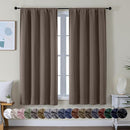 Simplebrand Ava Brown Blackout Curtains for Bedroom 63 Inch Length 2 Panels Set, Solid Thermal Insulated Energy Saving Rod Pocket Window Treatment Curtains Blackout Drapes, W40 x L63 Inch, Brown by TinyTreasures Baby Boutique