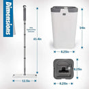 X3 Mop, Separates Dirty and Clean Water, 3-Chamber Design, Flat Mop and Bucket Set, Hands Free Home Floor Cleaning, 3 Reusable Microfiber Mop Pads Included by CozyNest Decor
