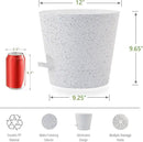 Self Watering Pots for Indoor Plants,12 inch Planters with Drainage Holes Plastic Flower Pots with Deep Reservoir, White Speckles by CozyNest Decor