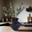 Cast Iron Decorative Vase, Dried Flower Rustic Vases, Wabi Sabi Vase for Modern Home Decor, Living Room, Shelf Decor, Enterway, Wedding, Office, Table, Bedroom, Kitchen, 8.86" H (Black) by CozyNest Decor