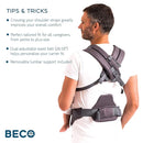 Beco Baby Hybrid 8 All in 1 Mesh Cooling Carrier - Backpack, Front & Hip Carrier Newborn to Toddler (7-45lbs) by TinyTreasures Baby Boutique