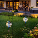 Starsoul Hot Air Balloon Solar Lantern with Dragonfly Projection Metal Outdoor Waterproof Hanging Hot Air Balloon Solar Lights for Garden Yard Patio Decor by GreenHaven Gardens