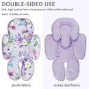 2 in 1 Infant Car Seat Insert, Car Seat Head Support Baby Girls Boys, Soft Newborn Carseat Insert Cushion, Perfect for Carseats, Strollers, Swings (Purple Flower) by TinyTreasures Baby Boutique