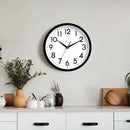 Wall Clock Analog 10 Inch Silent Non Ticking Battery Operated Modern Decorative for Living Room Kitchen Office Bedroom Bathroom(Black) by CozyNest Decor