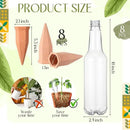 Baderke 8 Pack Plant Self Watering Spikes with 8 Pack 500 ml Plastic Wine Bottles, Automatic Terracotta Self Watering Devices for Garden Indoor Outdoor Plant by GreenHaven Gardens