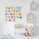 ABC Educational Wall Stickers for Kids - Animal Alphabet Wall Decals by Lipastick - Peel and Stick Letters for Boys and Girls Bedroom, Baby Room, Nursery Decor - Removable Wall Art by TinyTreasures Baby Boutique