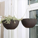 LA JOLIE MUSE Large Hanging Planters - 13 Inch Flower Pots Outdoor Indoor, Hanging Garden Planters Set of 2, New Iron Color by GreenHaven Gardens