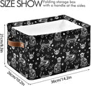 Storage Basket Bin Death Helloween Cats Gothic Organizer Basket Collapsible Shelf Basket Cube with handle for Nursery Bedroom Bathroom by TinyTreasures Baby Boutique
