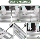 1MORE Galvanized Raised Garden Bed- Planter Garden Boxes Outdoor, Raised Beds for Gardening, 6x2x1ft Metal Garden Bed Kit for Vegetables Flower, Planter Raised Beds with Protective Tape & Tools.Silver by GreenHaven Gardens