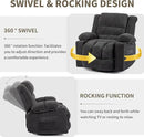 Recliner Chair Rocker Modern Ergonomic Lounge 360 Degree Swivel Single Sofa Seat Living Room Lounge Recliners on Clearance Foam Filling by CozyNest Decor