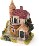 HAPYLY 4PCS Miniature House Fairy Gardening Micro Landscape Village Stone House Bonsai Terrarium Crafts Ornaments Accessories Home Decoration Resin by GreenHaven Gardens