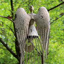 Morning View Metal Angel Statue Decor for Garden Yard Art Outdoor Standing Large Angel Decorations with Star Antique Patio Patio Lawn Holiday Christmas Set of 2 (26 and 32 Inches Tall) by GreenHaven Gardens