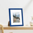 Vittanly 8x10 Picture Frame Set of 9 - Display 5x7 Photos with Mat or 8x10 Without Mat, Wall Mount & Tabletop Frames for Home Decor, Horizontal or Vertical (Blue) by CozyNest Decor