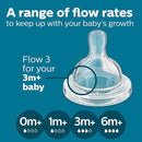 Philips Avent Anti-Colic Baby Bottles, 11oz, with Flow 3 Nipples, 3m+, 4pk, Clear, SCY106/04 by TinyTreasures Baby Boutique