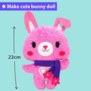 KRAFUN Sewing Kit for Kids Beginner My First Art & Craft, Includes Bunny Doll Stuffed Animal, Instructions & Plush Felt Materials for Learn to Sew, Embroidery, Age 7 8 9 10 11 12 by TinyTreasures Baby Boutique