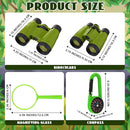 Libima 12 Set Binoculars for Kids with Neck String with Magnifying Glass and Compass Green, Toy for Boys and Girls for Bird Watching Camping Outdoor Explorer Kit Camping Outdoor Toys by TinyTreasures Baby Boutique