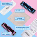Koogel Kids Harmonica Set, Pink and Blue 10 Hole Distonic Harmonica Key of C Music Instruments for Beginners by TinyTreasures Baby Boutique