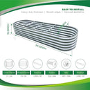 Gardmax Galvanized Raised Garden Bed, Lightweight Planter Boxes Outdoor with Easy Assembly, Large Garden Bed for Vegetables, Fruits, Flower Silver 8FT by GreenHaven Gardens