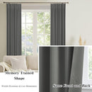 KEQIAOSUOCAI Pinch Pleated Wide Drapes 108 Inches Long,80 Inch Wide Each Panel Sliding Door Curtains with Hooks, Thermal Insulated Room Divider Large Draperies 2 Panels Grey W80 x L108 by TinyTreasures Baby Boutique