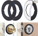 2 Pcs Upgraded Door Knob Plates with Double-Sided Tape –Thick Stainless Steel Scar Plates for Deadbolts & Knobs, Durable Lock Hole Covers for Fixing Loose Knobs and Damaged Areas(Matte Black) by TinyTreasures Baby Boutique